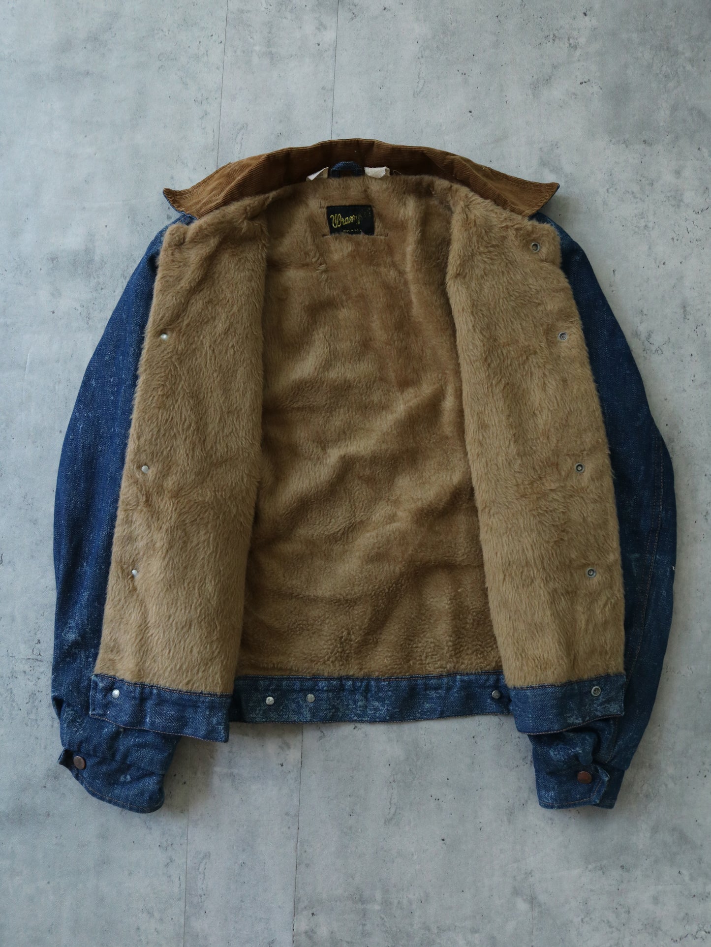 Vintage 1970s Wrangler Denim Jacket (36) Fur Lined