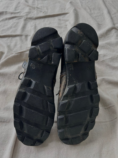 Vintage Military Green / Black Leather Jungle Boots (Men’s 8) Distressed